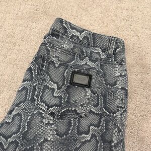 Michael Kors Snake Print Pants — Gray/Black